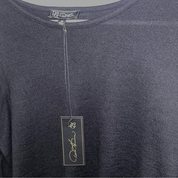 NWT DG2 by Diane Gilman long-sleeve top with ruffle bell sleeves round neck M - Picture 6 of 12